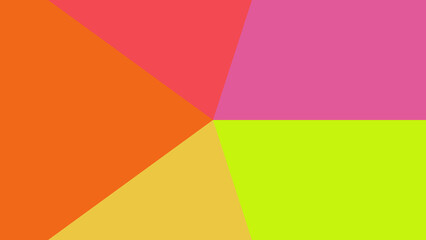 Obraz premium Vibrant abstract geometric color block background with diagonal split design