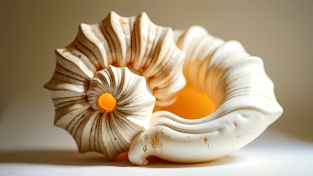 Star patterned conch art display