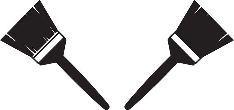A pair of black and white illustrations of throwing darts with pointed tips and fletching