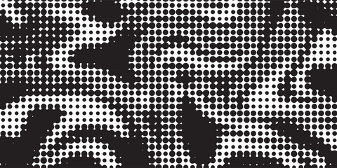 Fototapeta premium Polka dot background. Abstract wallpaper. Black and white seamless pattern. Dotted cute pattern. artistic doodle sketch tiny dots seamless surface design.