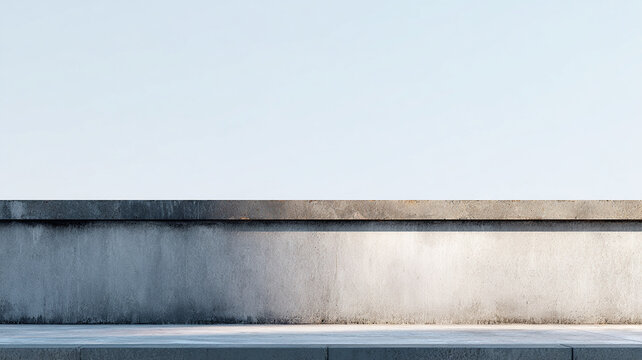 Rooftop parapet wall modern building