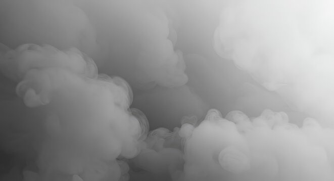 An ethereal, atmospheric composition featuring thick, swirling gray mist creating soft gradient textures and a mysterious, obscured background, gradient, winter, diffusion