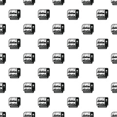 Fototapeta premium Display fridge holding sweet pastries in a repeating pattern