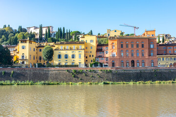 Fototapeta premium Florence architecture along Arno river, Italy