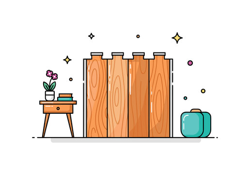 Hardwood flooring feature room vignette focusing on polished wooden planks with subtle shine and a small decorative table, expressing durability and refined