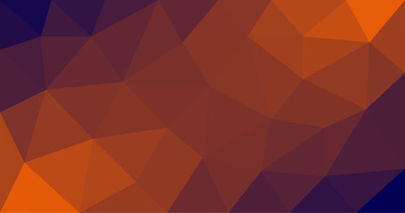 Fototapeta premium Low Polygonal background Abstract background of the Violet and Orange triangles