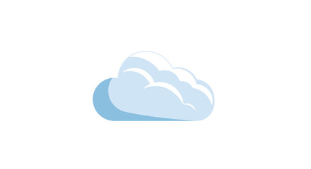 Fototapeta premium Minimalist cloud illustration on white background perfect for design and concepts