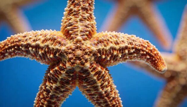 Starfish on Blue Background