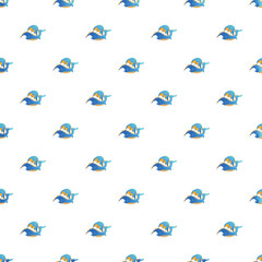 Fototapeta premium Blue dragon pattern flying creating a seamless fantasy background