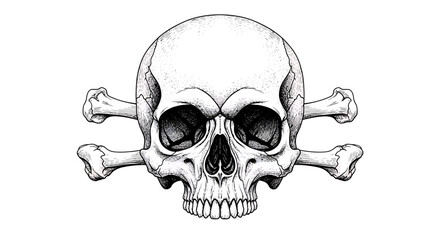 Obraz premium Vector skull and crossbones illustration