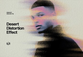 Desert Storm Distortion Effect Mockup