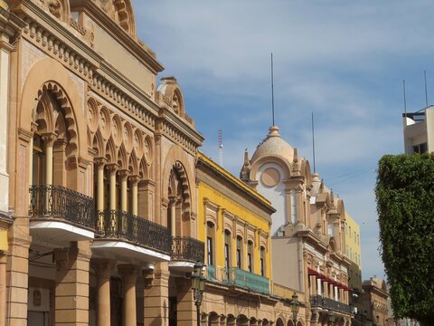 colonial historic architecture of Leon, Guanajuato, Mexico