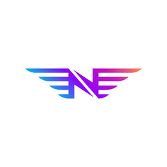 letter A, N, Aviation Airplane Wing Logo with element for  agency, transport, logistics delivery logo © artikles7