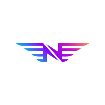 letter A, N, Aviation Airplane Wing Logo with element for  agency, transport, logistics delivery logo