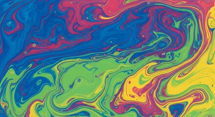 Fototapeta premium Abstract fluid art with vibrant colors isolated on transparent background