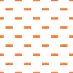 Naklejka premium Repeating pattern of an orange classical building facade with columns on a white background
