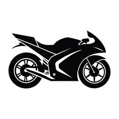 Fototapeta premium Japanese Sport Bike Silhouette Flat Vector.