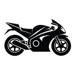 Obraz premium Japanese Sport Bike Silhouette Flat Vector.