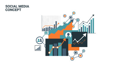 Naklejka premium A focused woman works on a laptop in a bright, minimalist setting. Perfect for illustrating remote work, productivity, or digital lifestyle concepts 