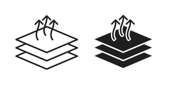 Breathable leather icon Line Design Vector Illustration. Solid Black icons