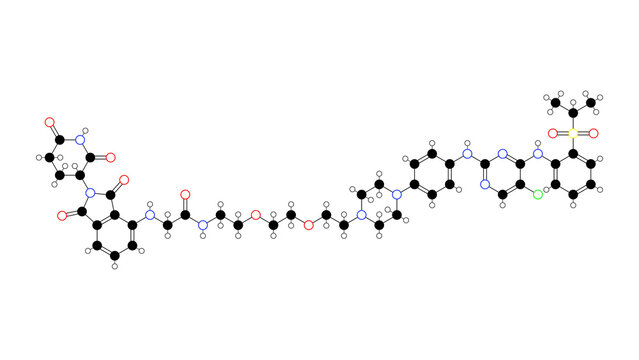 tl12-186 molecule, structural chemical formula, ball-and-stick model, isolated image selective 5.ht2b antagonist