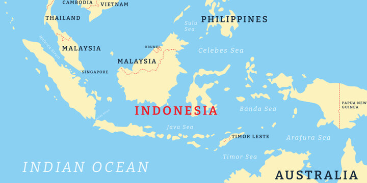 Background topographic map of the Republic of Indonesia. Indonesia and Southeast Asia