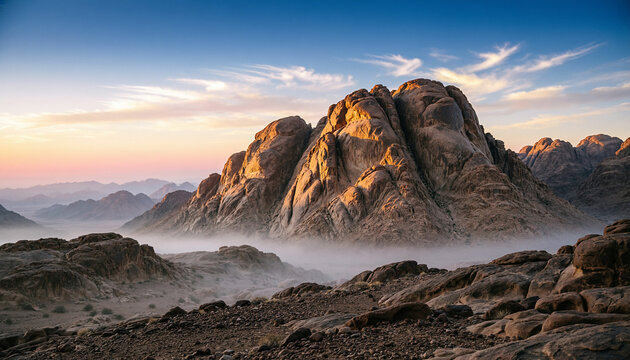 Mount Sinai, Mount Moses in Egypt. Africa