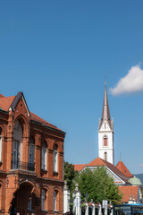 Obraz premium church of our lady of the holy trinity in gdansk poland