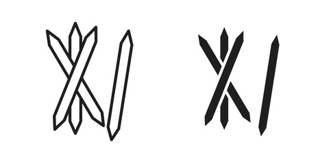 Obraz premium Toothpick icon Symbol for App and Web UI Design Vectors