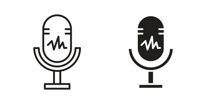 Voice recognition icon Symbol for App and Web UI Design Vectors
