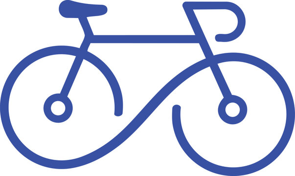 Modern Cyclist's Embrace: An abstract silhouette of a road bike, its lines flowing with the rhythm of movement, embodying the essence of cycling and the freedom of the open road. 