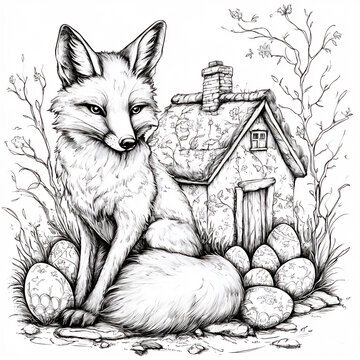 fox  and easter eggs