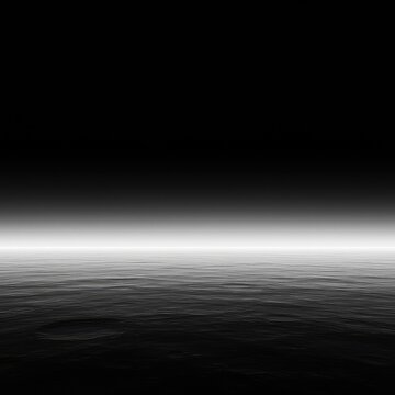 A vast, expansive, and unsettling monochromatic void stretches endlessly, featuring a strange horizon line and deep atmospheric ambiguity, space, silent, blank
