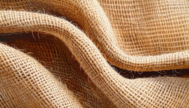 Rustikale Jute Stoff Textur nat&uuml;rlicher Hintergrund braun