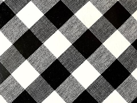 black and white fabric check pattern checkerd
