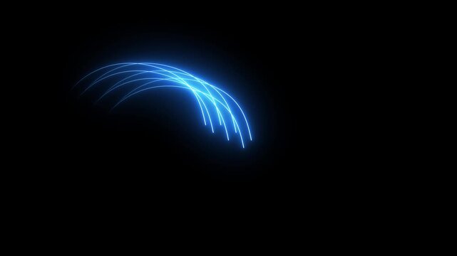 Abstract glowing neon lines waving copy space. Abstract equalizer background.