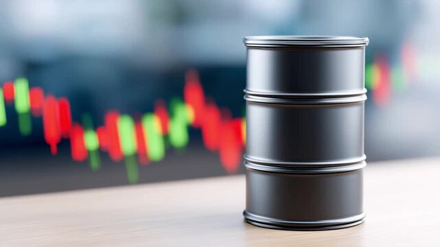 Oil prices fluctuate in developing nations impacting trade with barrels and market trends shown by graphs and charts