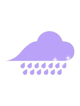 glitter effect animation of raincloud cartoon