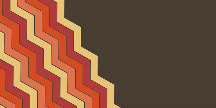 Retro zig zag pattern background vector