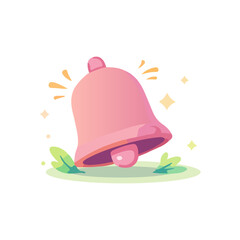 Fototapeta premium Notification Bell Alert Icon Reminder And Alarm Symbol Illustration. Ringing Bell Notification Symbol Alert Reminder Message Icon Vector