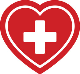 Obraz premium Medical heart cross