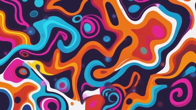 Vibrant abstract psychedelic swirling patterns on a digital canvas