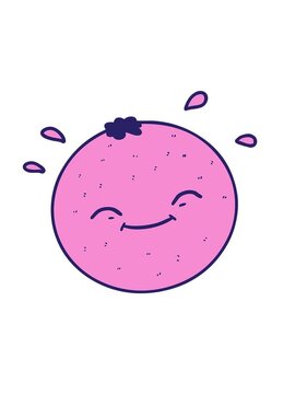 shaking motion animation of cartoon orange design