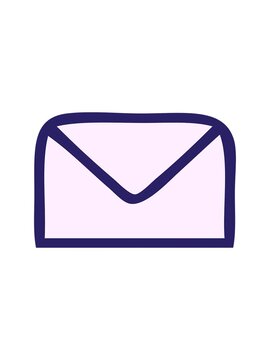 splitting motion animation of gradient shaded paper envelope