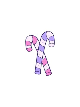 sales flash animation of cartoon of candy canes