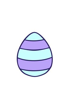 horizontally vibrating animation of hand drawn quirky cartoon easter egg