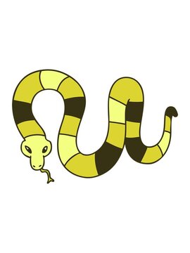 changing color animation of quirky cartoon snake