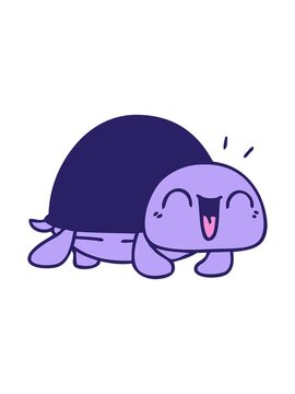pixelize effect animation of hand drawn quirky turtle