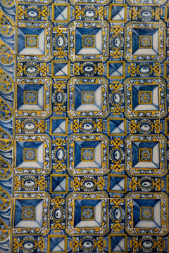 Lisbon, Portugal. Beautiful Portuguese tiles known as Azulejos. 