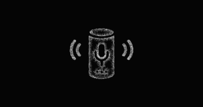 Sketch smart speaker icon animation - smooth progressive reveal